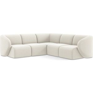 Béžová sametová rohová pohovka Lani – Makamii obraz