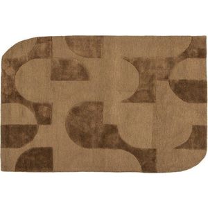 Hnědý koberec s příměsí vlny 170x240 cm Livo – WOOOD obraz