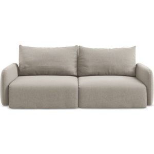 Taupe sametová rozkládací/s úložným prostorem pohovka 238 cm Kalena – Makamii obraz