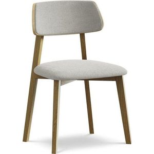 Světle šedá jídelní židle z masivního dřeva Niu – Makamii obraz