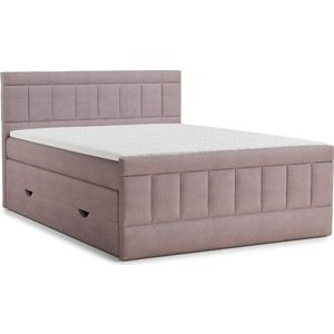 Fialová boxspring postel s úložným prostorem 180x200 cm Caya – Maison de Rêve obraz
