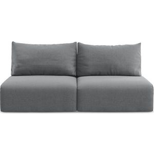 Šedá sametová rozkládací/s úložným prostorem pohovka 216 cm Kalena – Makamii obraz