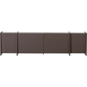 Tmavě hnědý TV stolek v dekoru jasanu 200x53x44 cm Brock – WOOOD obraz