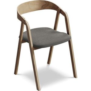 Šedé jídelní křeslo z masivního dřeva Erika – Makamii obraz