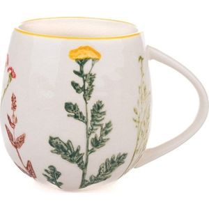 Bílý porcelánový hrnek 500 ml Flower Garden – Dakls obraz