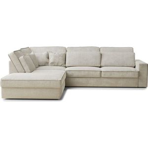 Šedobéžová žinylková rohová pohovka (levý roh/do L) Kirou – Maison de Rêve obraz