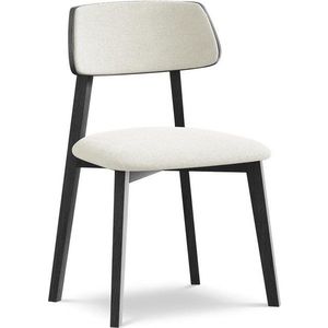 Krémová jídelní židle z masivního dřeva Niu – Makamii obraz