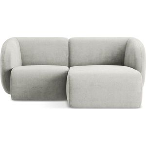 Světle šedá žinylková rohová pohovka (pravý roh/s lenoškou) Lani – Makamii obraz