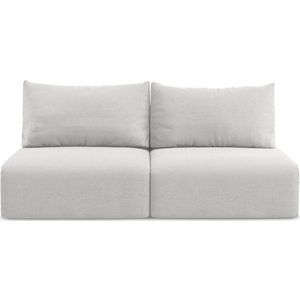 Světle šedá sametová rozkládací/s úložným prostorem pohovka 216 cm Kalena – Makamii obraz