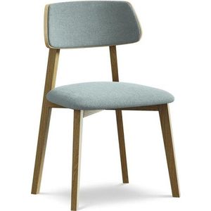 Modrá jídelní židle z masivního dřeva Niu – Makamii obraz