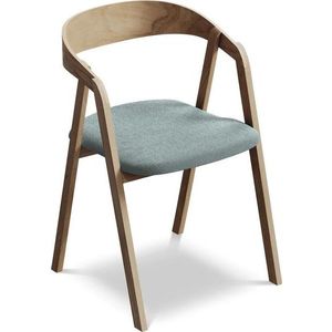 Modré jídelní křeslo z masivního dřeva Erika – Makamii obraz