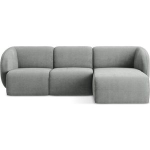 Šedá žinylková rohová pohovka (pravý roh/s lenoškou) Lani – Makamii obraz