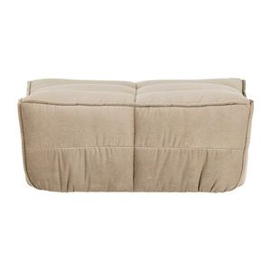 Béžová čalouněná sametová podnožka Cluster – vtwonen obraz