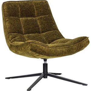 Zelené otočné žinylkové křeslo Maudi – WOOOD obraz
