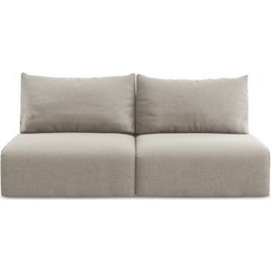 Taupe sametová rozkládací/s úložným prostorem pohovka 216 cm Kalena – Makamii obraz