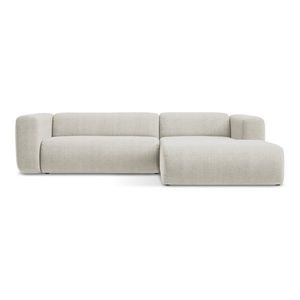 Béžová rohová pohovka (pravý roh/s lenoškou) Ekahi – Makamii obraz