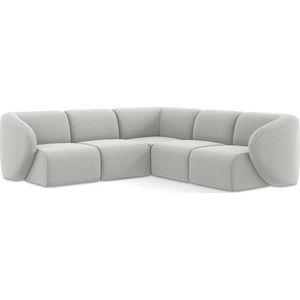 Světle šedá sametová rohová pohovka Lani – Makamii obraz