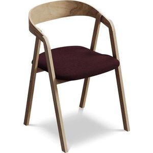 Vínové jídelní křeslo z masivního dřeva Erika – Makamii obraz