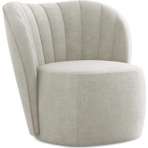 Krémové žinylkové křeslo Keloa – Makamii obraz