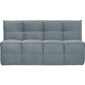 Modrá sametová polstrovaná lavice Cluster – vtwonen obraz