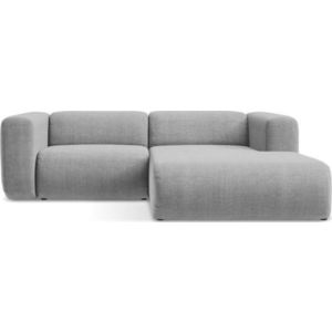 Světle šedá rohová pohovka (pravý roh/s lenoškou) Ekahi – Makamii obraz