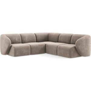 Světle hnědá žinylková rohová pohovka Lani – Makamii obraz