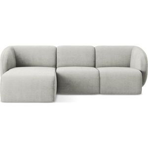 Světle šedá žinylková rohová pohovka (levý roh/s lenoškou) Lani – Makamii obraz