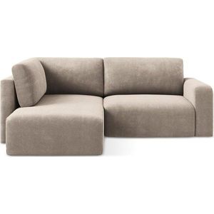 Béžová žinylková rozkládací/s úložným prostorem rohová pohovka (levý roh/do L) Kona – Makamii obraz