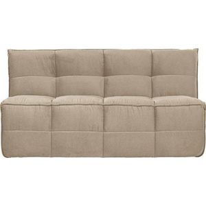 Béžová sametová polstrovaná lavice Cluster – vtwonen obraz