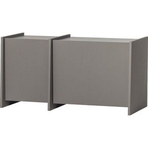 Šedý TV stolek v dekoru jasanu 102x53x44 cm Brock – WOOOD obraz