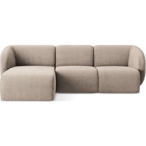 Světle hnědá žinylková rohová pohovka (levý roh/s lenoškou) Lani – Makamii obraz