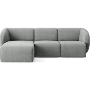 Šedá žinylková rohová pohovka (levý roh/s lenoškou) Lani – Makamii obraz