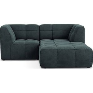 Modrá sametová rohová pohovka (pravý roh/s lenoškou) Aloha – Makamii obraz