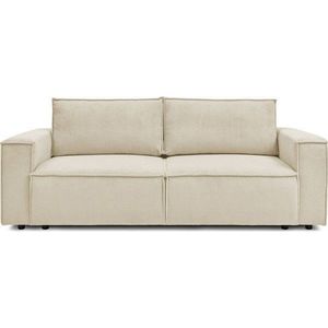 Béžová manšestrová rozkládací pohovka 245 cm Nihad – Bobochic Paris obraz