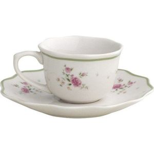 Bílé porcelánové šálky v sadě 2 ks na espresso 90 ml Nonna Rosa – Brandani obraz
