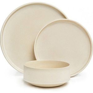 12dílná sada krémového kameninového nádobí Bonami Selection Malia obraz