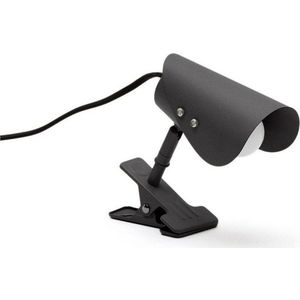 Černá kovová stolní lampa s klipem (výška 16 cm) Jula – Kave Home obraz