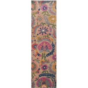 Ručně tkaný vlněný běhoun 80x300 cm Amira Floral – Flair Rugs obraz