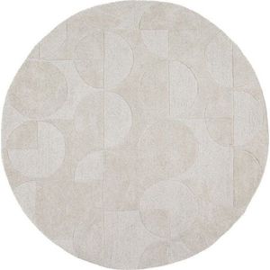 Slonovinový ručně tkaný vlněný kulatý koberec ø 160 cm Gigi – Flair Rugs obraz
