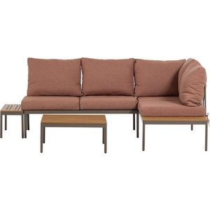 Růžový zahradní lounge set pro 4 osoby Zaro – WOOOD obraz