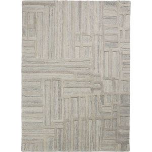 Šedobéžový ručně tkaný vlněný koberec 140x200 cm Elva – Flair Rugs obraz