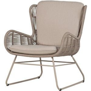 Béžové kovové/polstrované zahradní křeslo Grace – WOOOD obraz