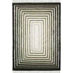 Zelený ručně tkaný koberec s příměsí vlny 160x230 cm Boucle Frame – Flair Rugs obraz