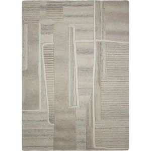 Šedobéžový ručně tkaný vlněný koberec 160x230 cm Lira – Flair Rugs obraz