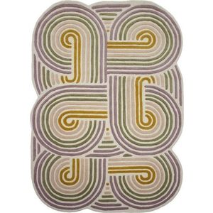 Zelený ručně tkaný vlněný koberec 140x200 cm Spiral Shaped – Flair Rugs obraz