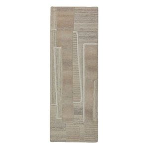 Šedobéžový ručně tkaný vlněný běhoun 80x300 cm Lira – Flair Rugs obraz