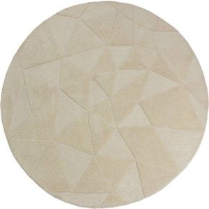 Béžový ručně tkaný vlněný kulatý koberec ø 160 cm Shard – Flair Rugs obraz