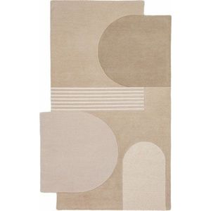 Ručně tkaný vlněný koberec v přírodní barvě 150x240 cm Lozenge – Flair Rugs obraz