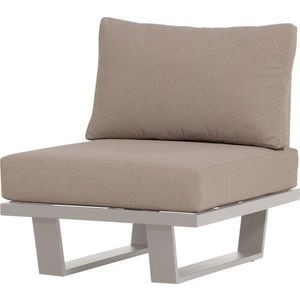 Šedobéžové kovové/polstrované zahradní křeslo Bear – WOOOD obraz