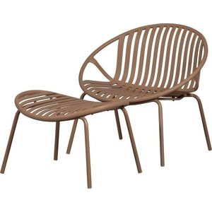 Růžové plastové zahradní křeslo s podnožkou Bruce – WOOOD obraz